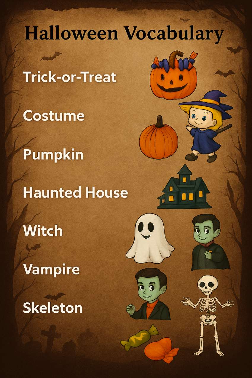 Vocabulario hallowen inglés