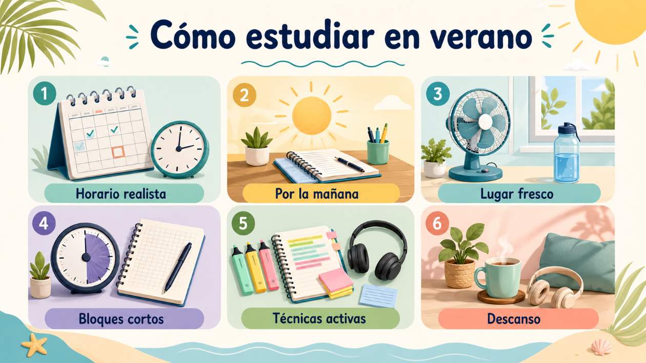 Cómo estudiar en verano: 6 consejos para organizarte sin dejar de descansar